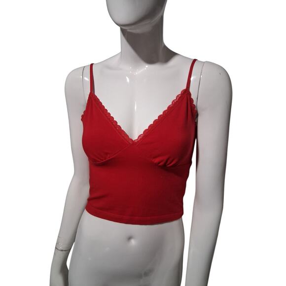 Y2K Vintage Ambiance Babydoll Womens size Medium Lace Cropped Fairygrunge Cami - Picture 5 of 12